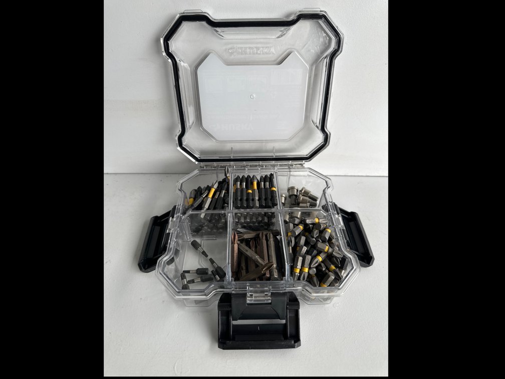 Huskey 6" Compartment Bin with Contents 