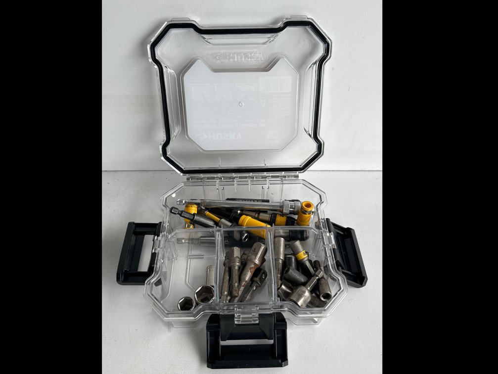 Huskey 6" Compartment Bin with Contents 