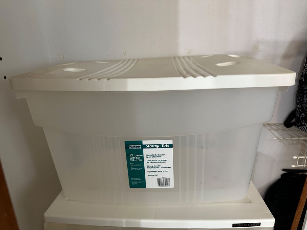 Home Essentials 21 Gal. Storage Tote with Lid