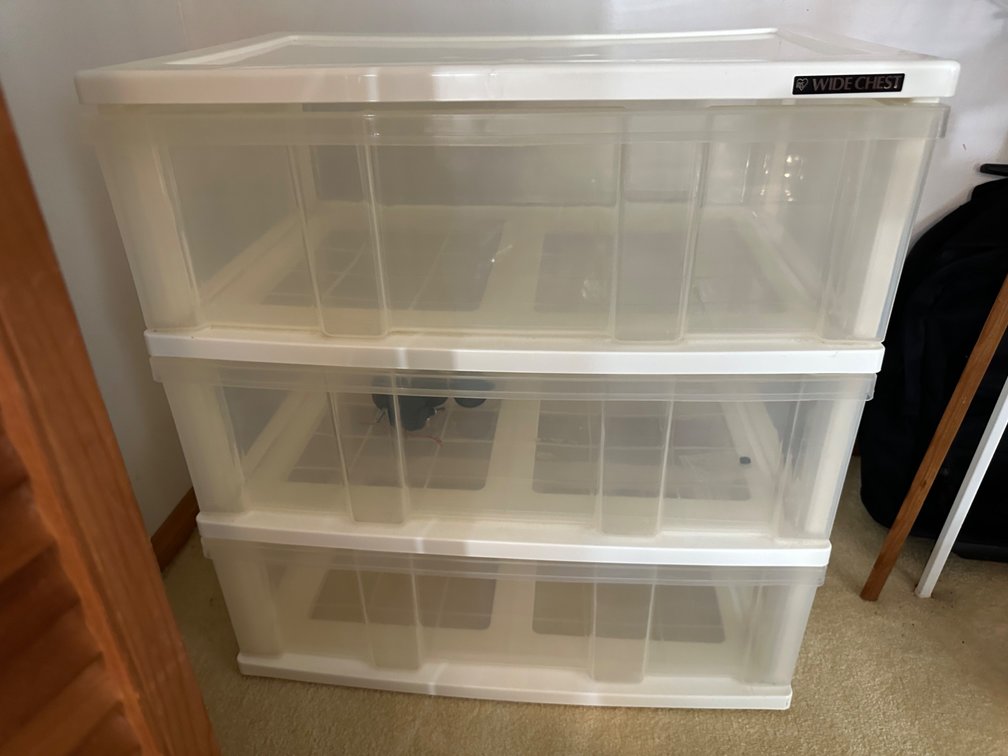 Three Drawer White Storage Drawer