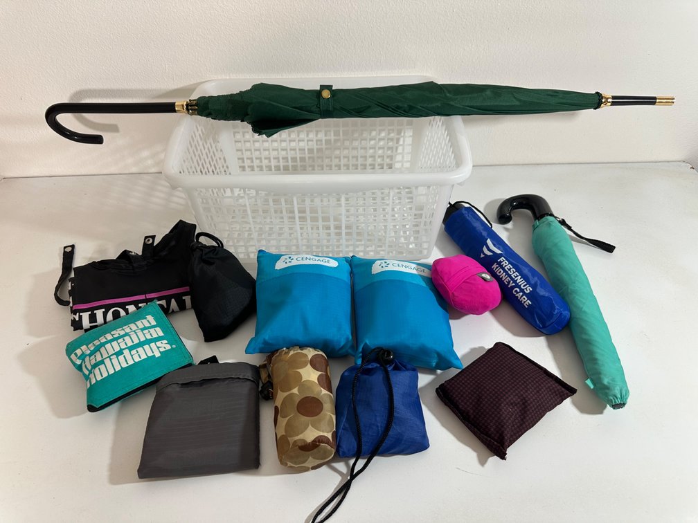 Umbrellas and Reusable Bags