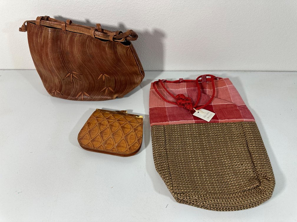 Two Island Style Purses and One Coin Purse