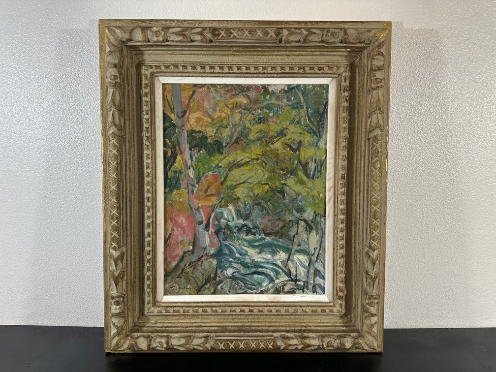 Elegantly Original Framed Artist Signed River Painting