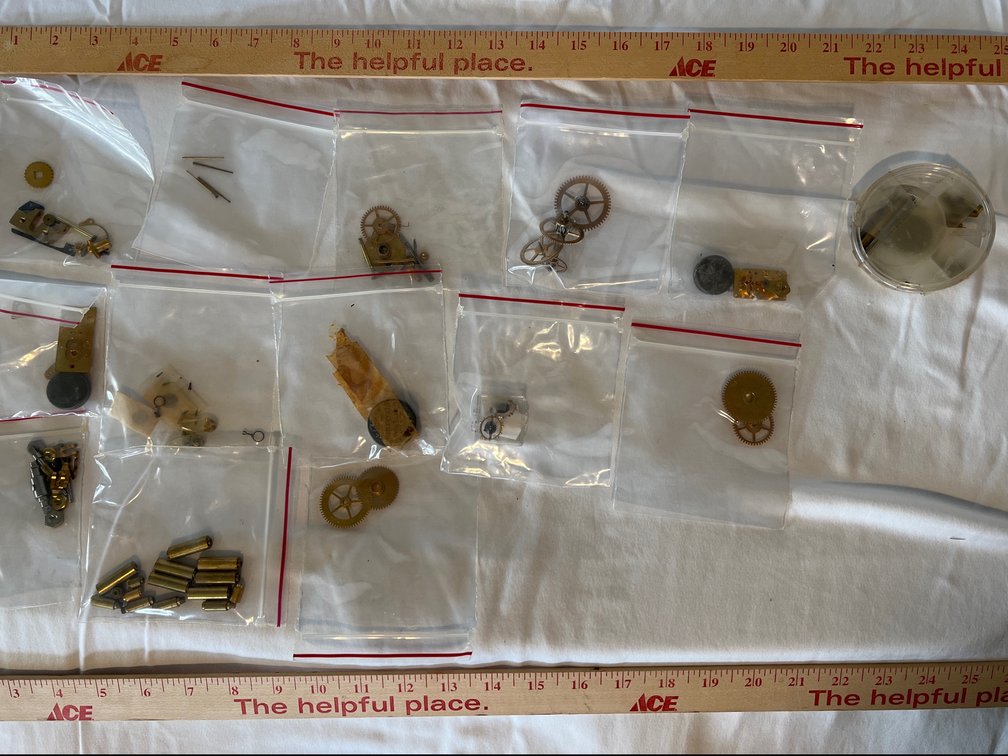 Bags of Clock Parts