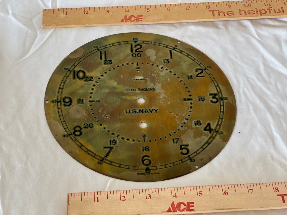Seth Thomas Ship’s Clock Face 