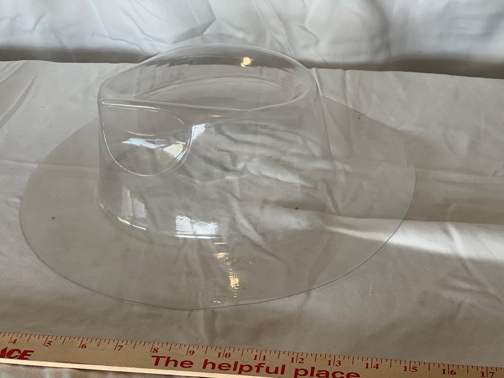 Clear Plastic Hat Form