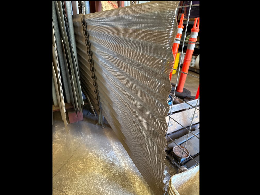 (X's 5) 96" X 34" Perforated Metal Sheets 