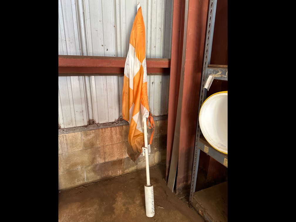 Heavy Machinery Orange/White Checkered Caution Flag