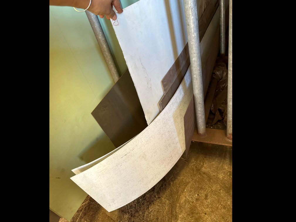 Mixed Six Various Sized and Gauges of Sheet Metal