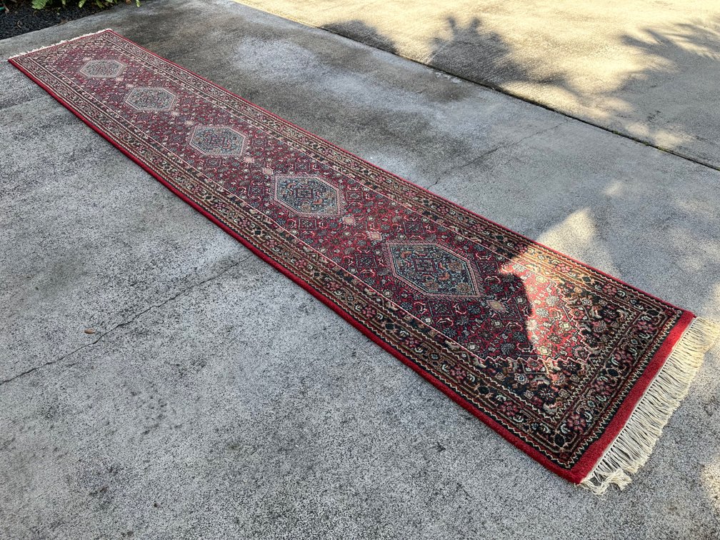 186" X 31 1/2" Deep Red Rug Runner