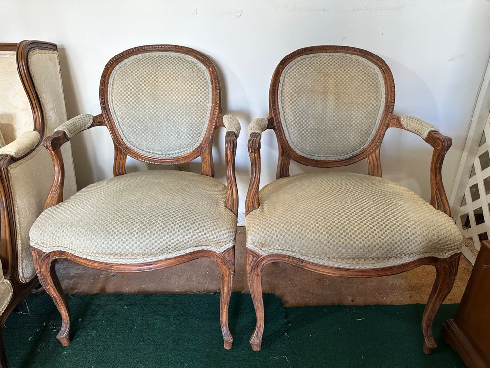 (X's 2) Century Chair Company French Style Arm Chairs 