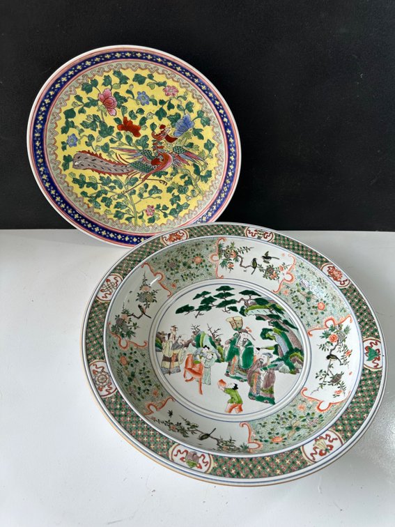 Mixed Asian Plate and Bowl