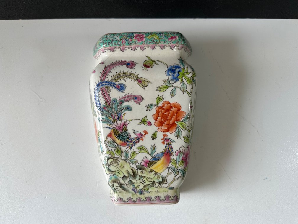 Handpainted Wallmount Squared Vase