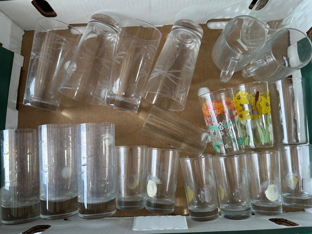 Mixed Glass Drinking Glasses