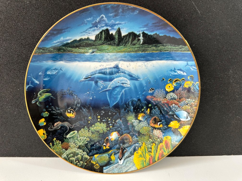 1991 Limited Edition A Discovery of Anahola By Robert Lyn Nelson "Underwater Paradise" Plate No. Q1034