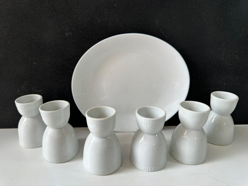 Egg Cups and Platter Plate 