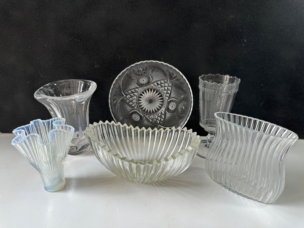 Glass Vases and Cut Glass Platter