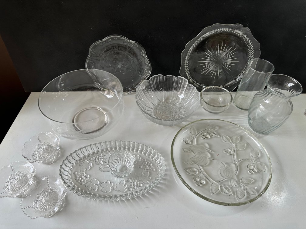 Glass Vases and Glass Platters
