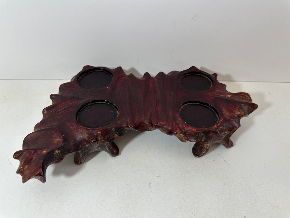 Wood Candle Holder Stand 