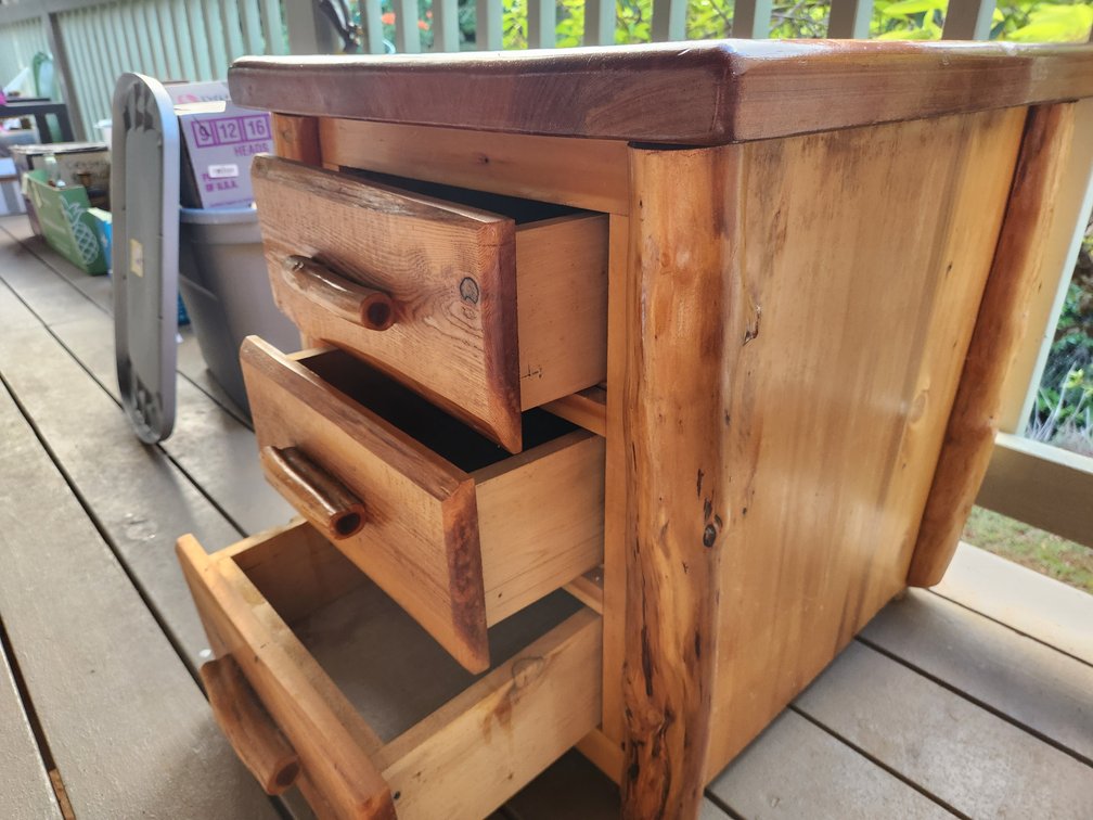 Rustic, Handmade, Alaska Yellow Cedar Drawers.