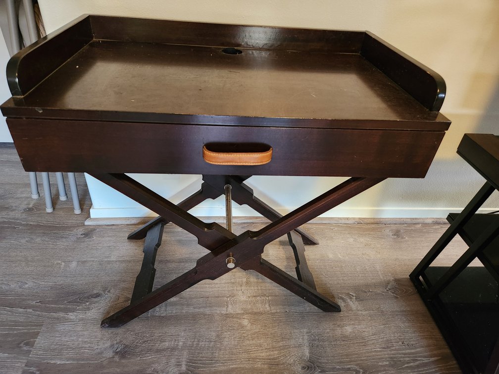 Wood Table with Drawer 