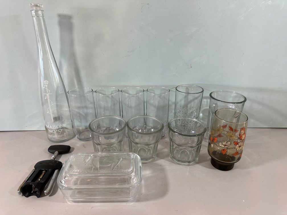 Mixed Glassware and Bottle Opener