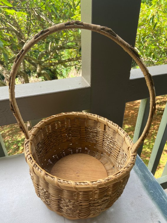 Basket with handle, handmade by Alaskan artist