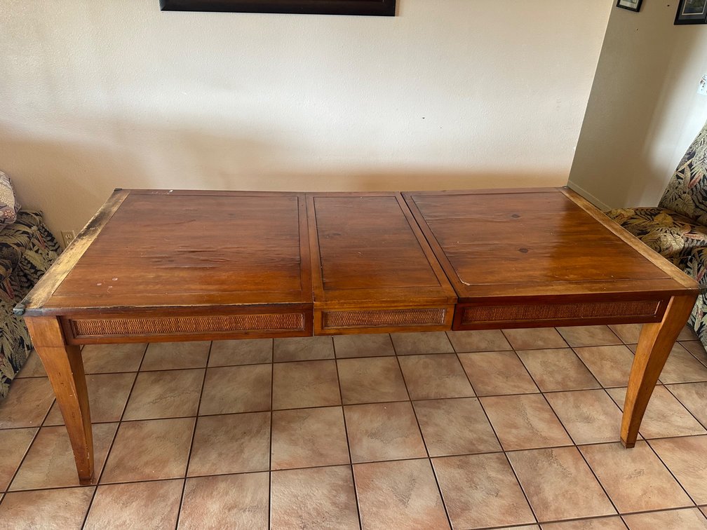 Solid Wood Dining Table with Leaf Insert