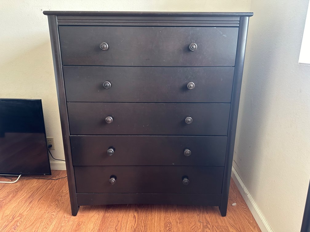 Night & Day Furniture Espresso Five Drawer Chest of Drawer