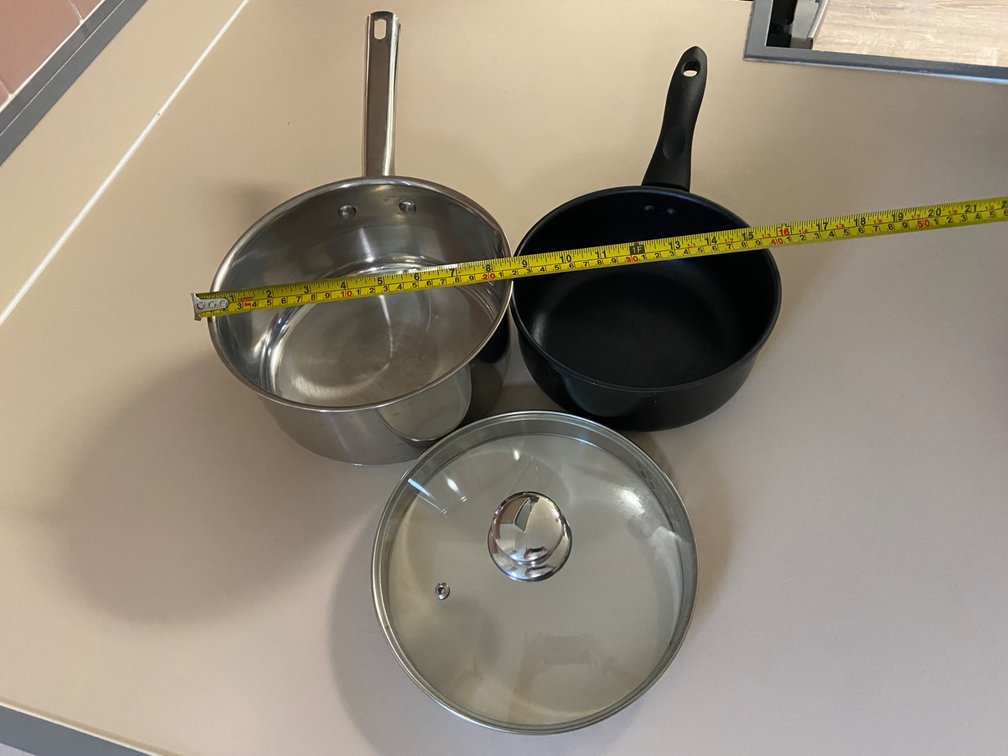 Two medium sauce pans