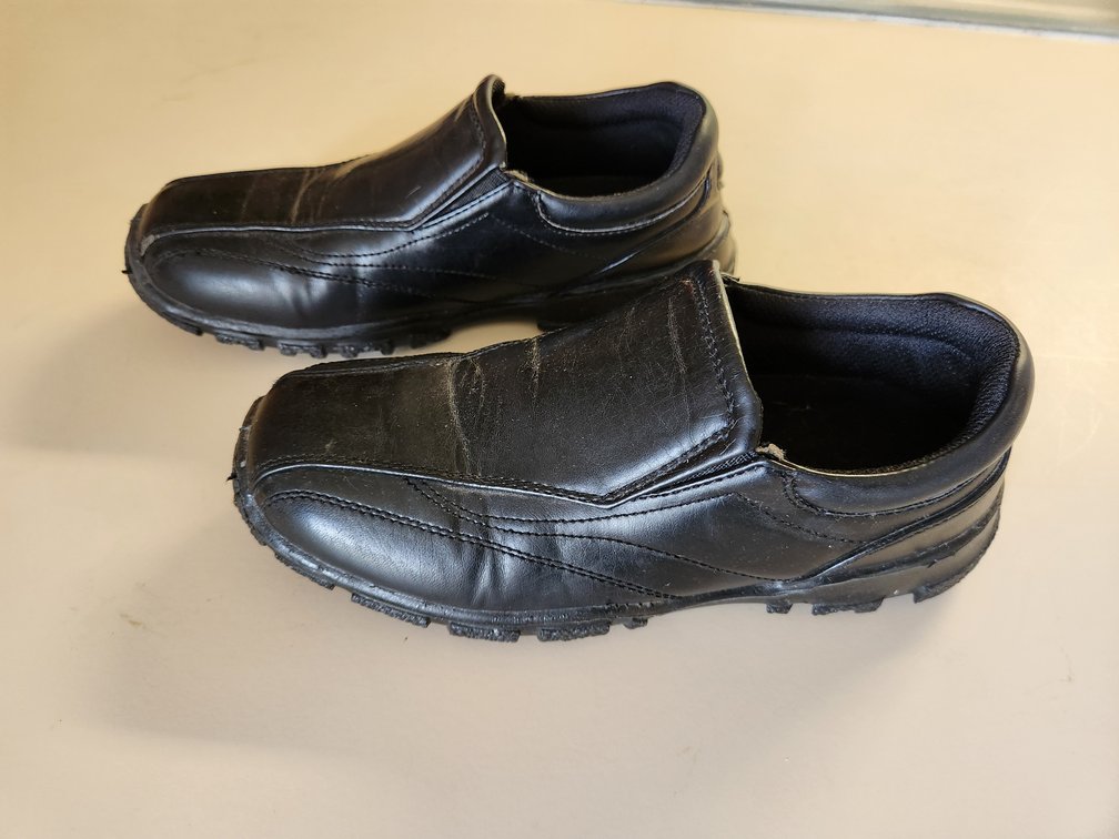 Boy’s Black dress shoes with comfortable Rubber sole