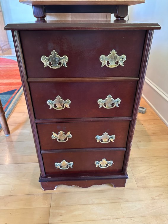 27" Wooden Double Drawer Filing Cabinet