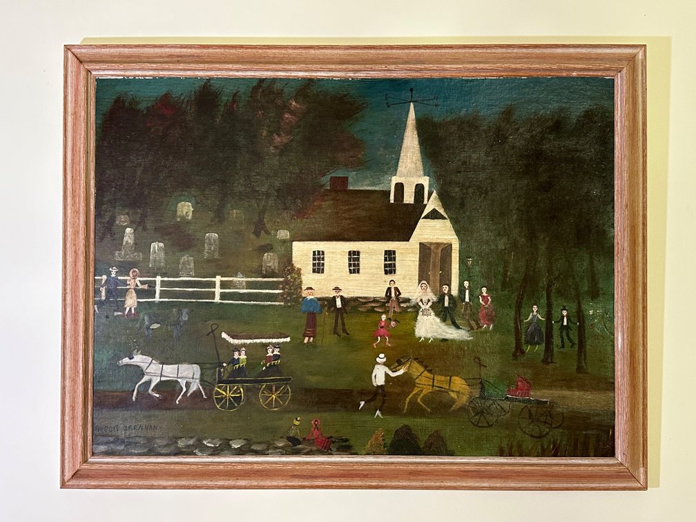  "New England Wedding Scene" by Bessie Drennan