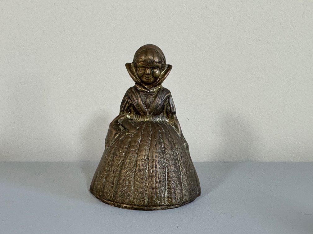Charming Figurative Metal Bell, Circa Mid-20th Century