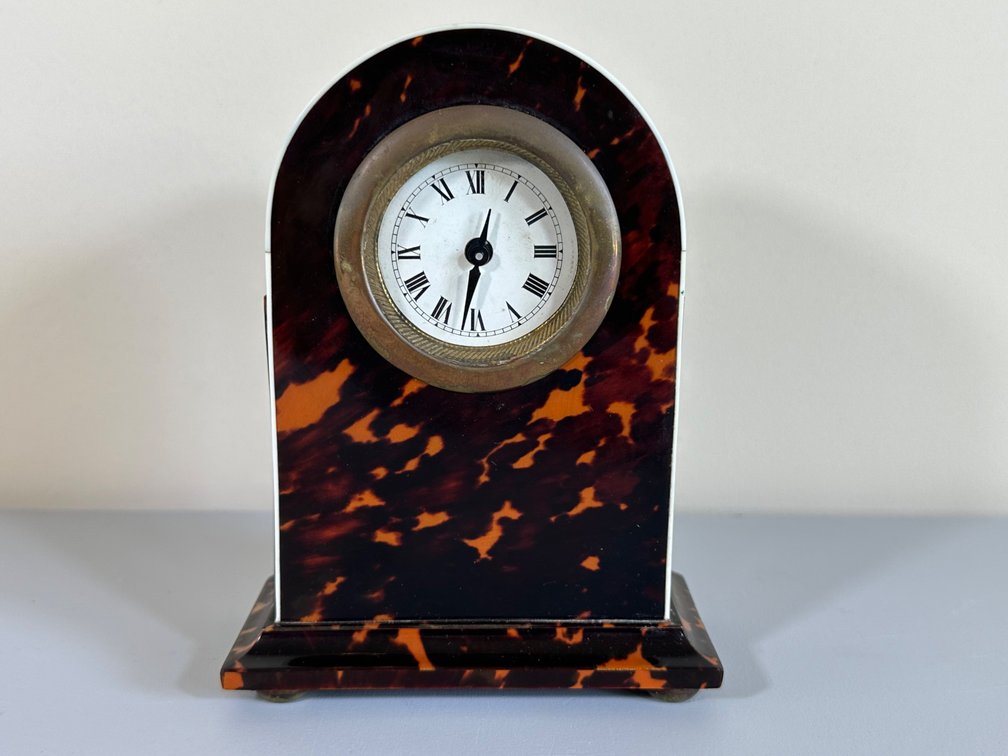 Victorian Tortoiseshell Mantel Clock