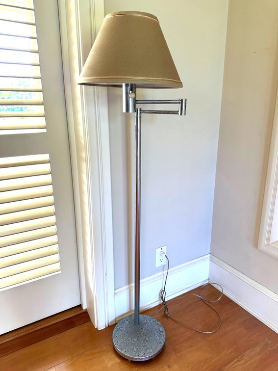 Mid-Century Modern Floor Lamp with Adjustable Arm