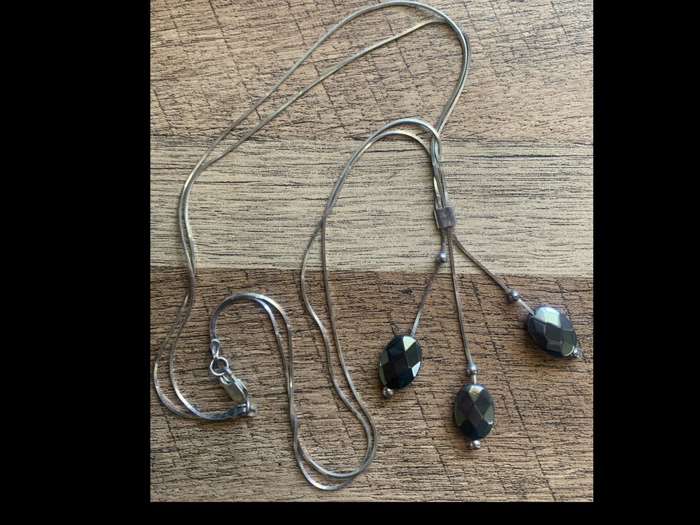 Sterling Silver & Hematite Multi Strand Necklace 