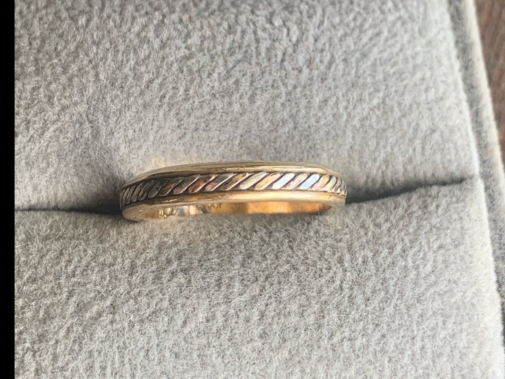 14k / 20 Gold Filled & Sterling Silver Vintage Ring