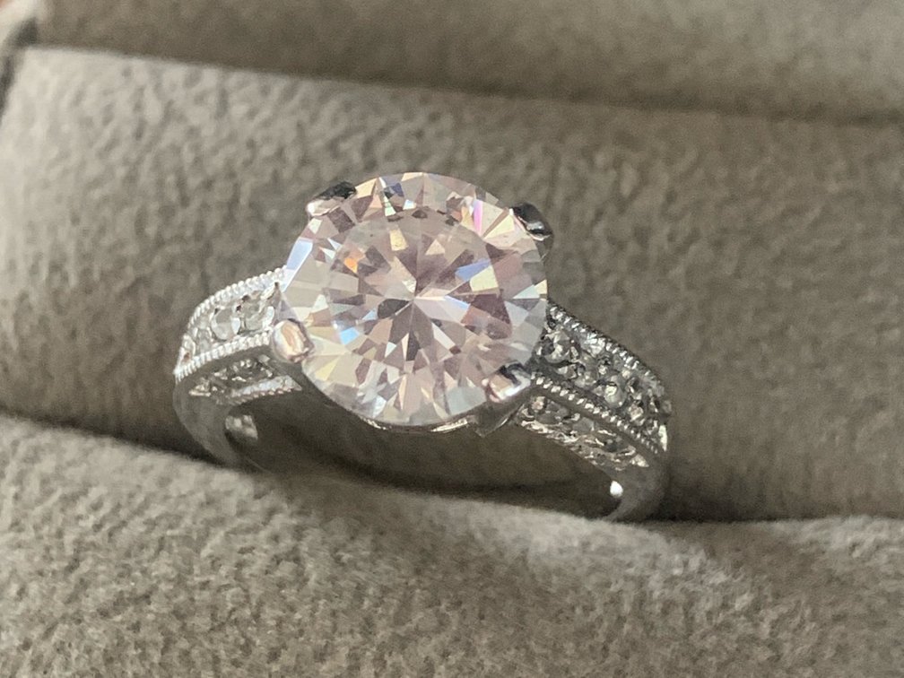Sterling Silver 925 FAS Sparkling Wedding Ring