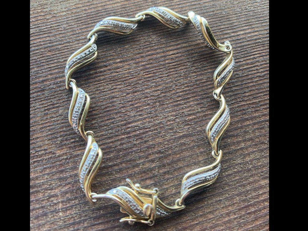 PAJ Tennis Bracelet 7.5” Gold Plated