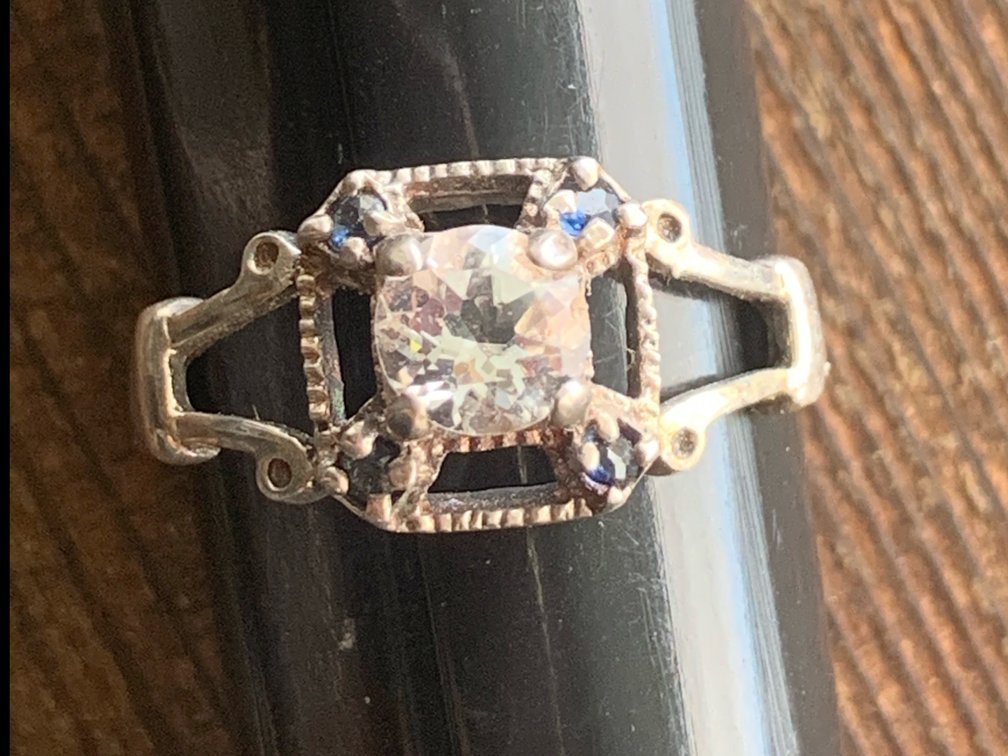 Sterling Silver Art Deco Ring 925 Lind