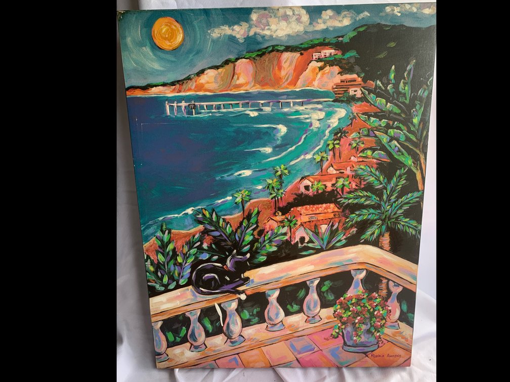Rhonda Ahrens CA Hand Embellished Art Print on Canvas