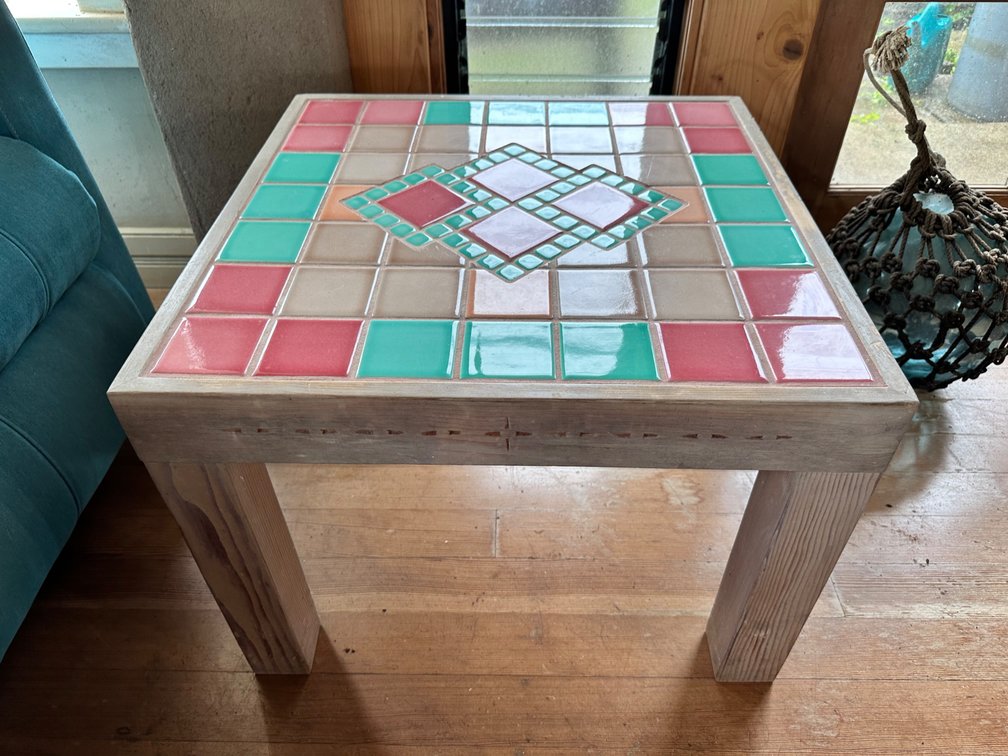 Handcrafted Tile Top Side Table/Coffee Table