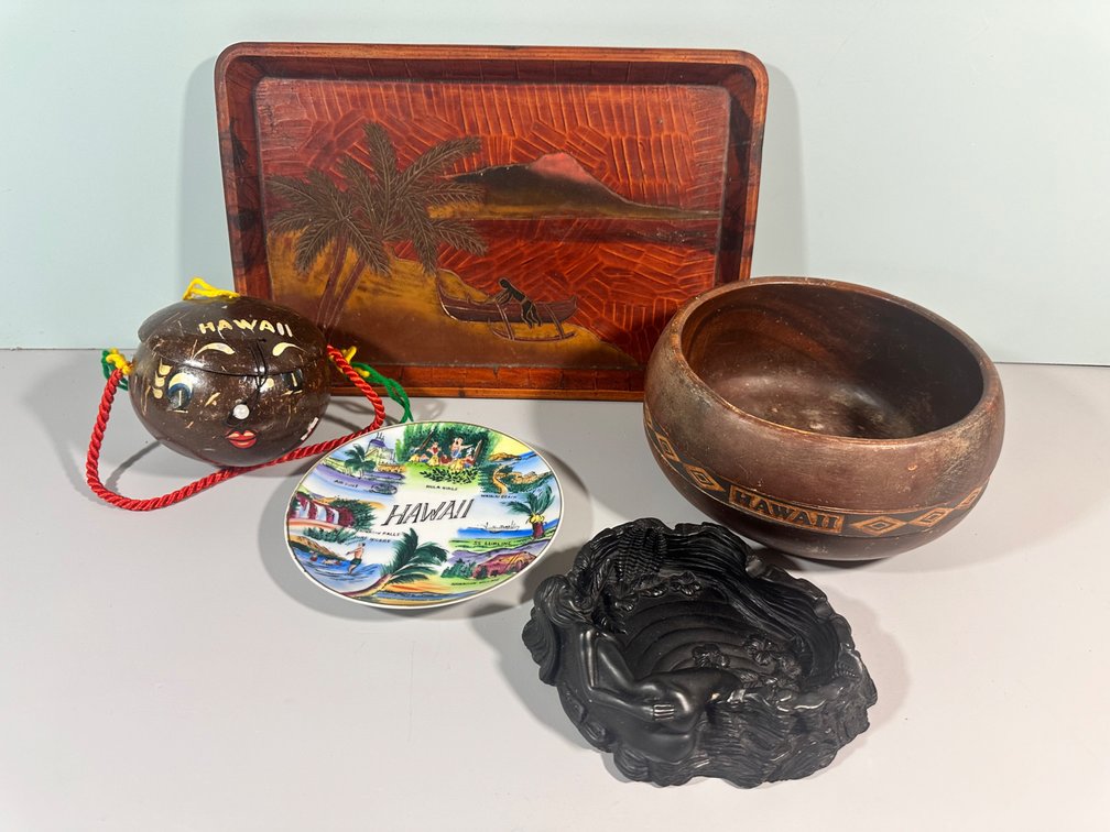 Collection of Hawaiian Souvenirs and Decorative Items