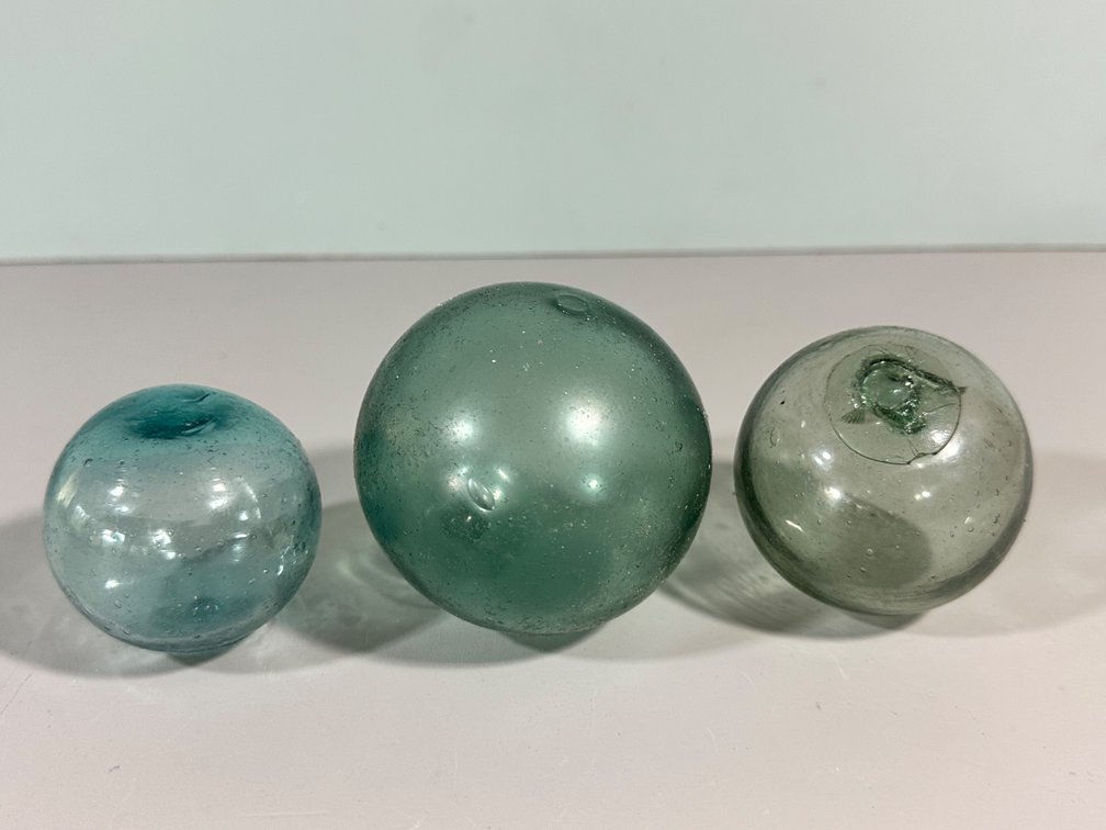 (X's 3) Japanese Glass Fishing Floats