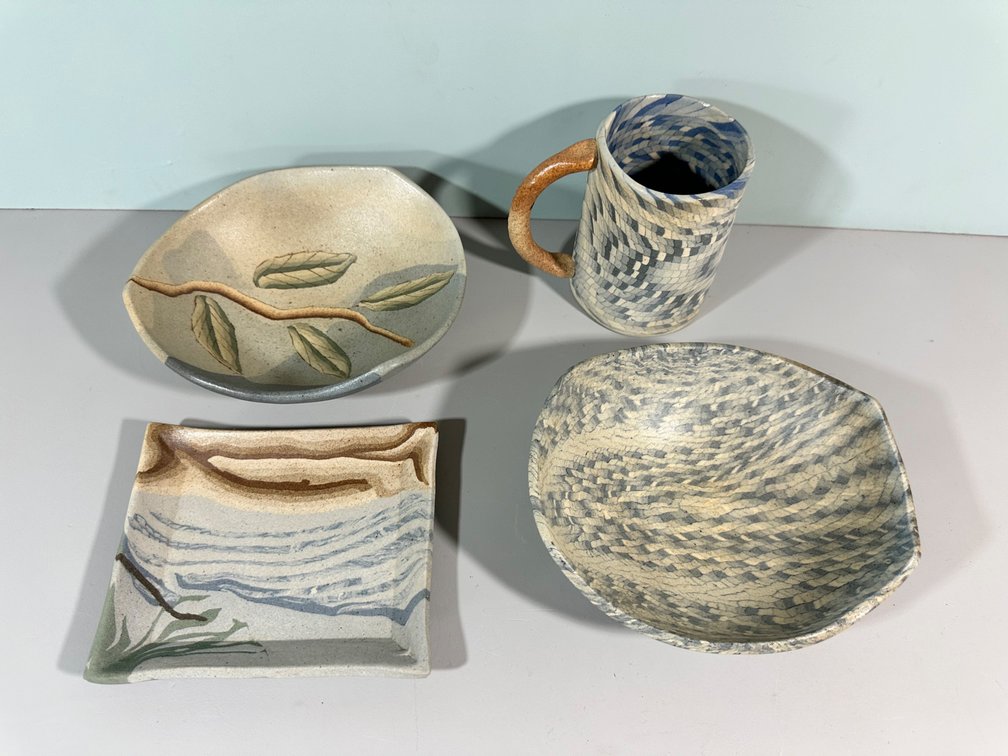 Assorted Collection of Handcrafted Ceramic Dishware