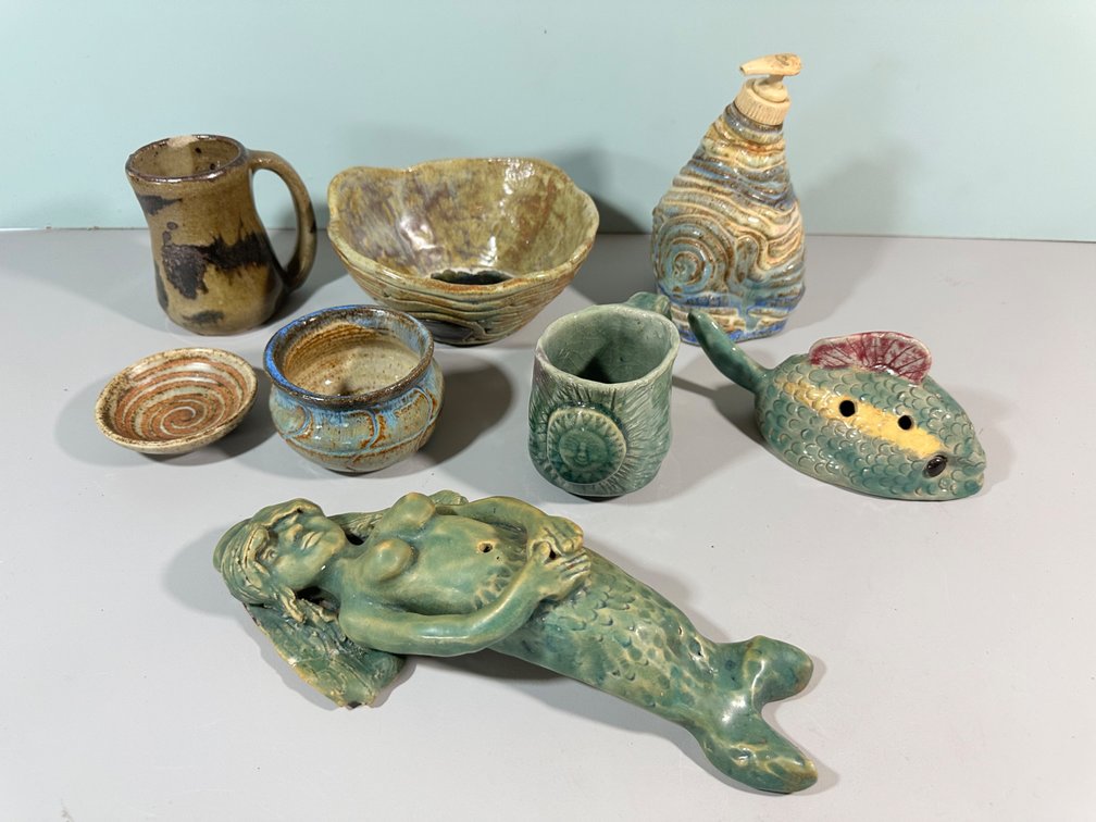 Assorted Collection of Handcrafted Ceramic Art and Dishware