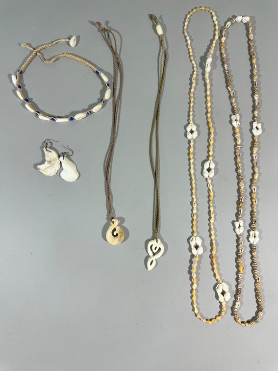 Collection of Handcrafted Shell and Bead Jewelry