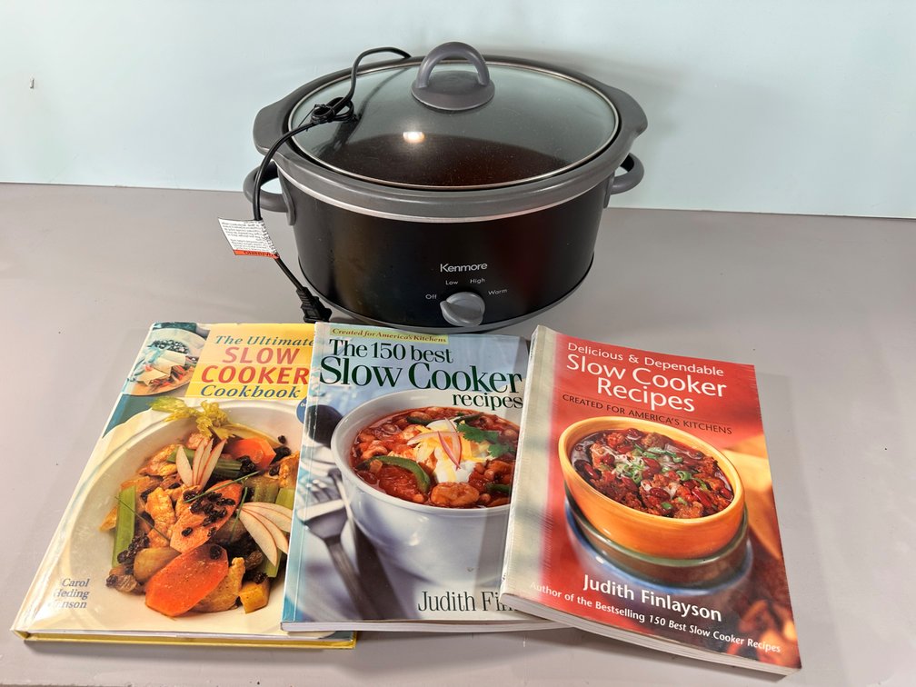 Kenmore Slow Cooker Bundle: Effortless Cooking with Bonus Recipe Books!