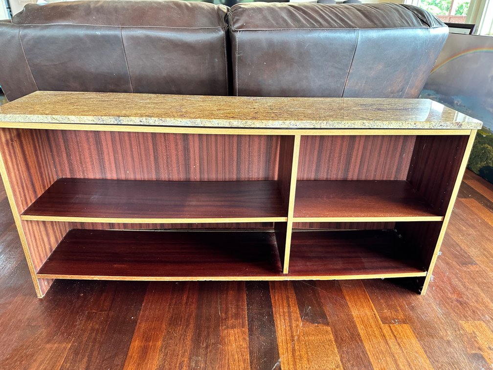 Laminate Shelving Unit with Stone Top 